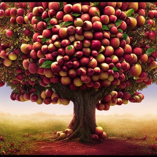 Giant Apple Tree Matte Painting
