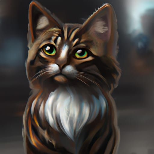 Detailed Tabby Tom Portrait in Fantasy Style