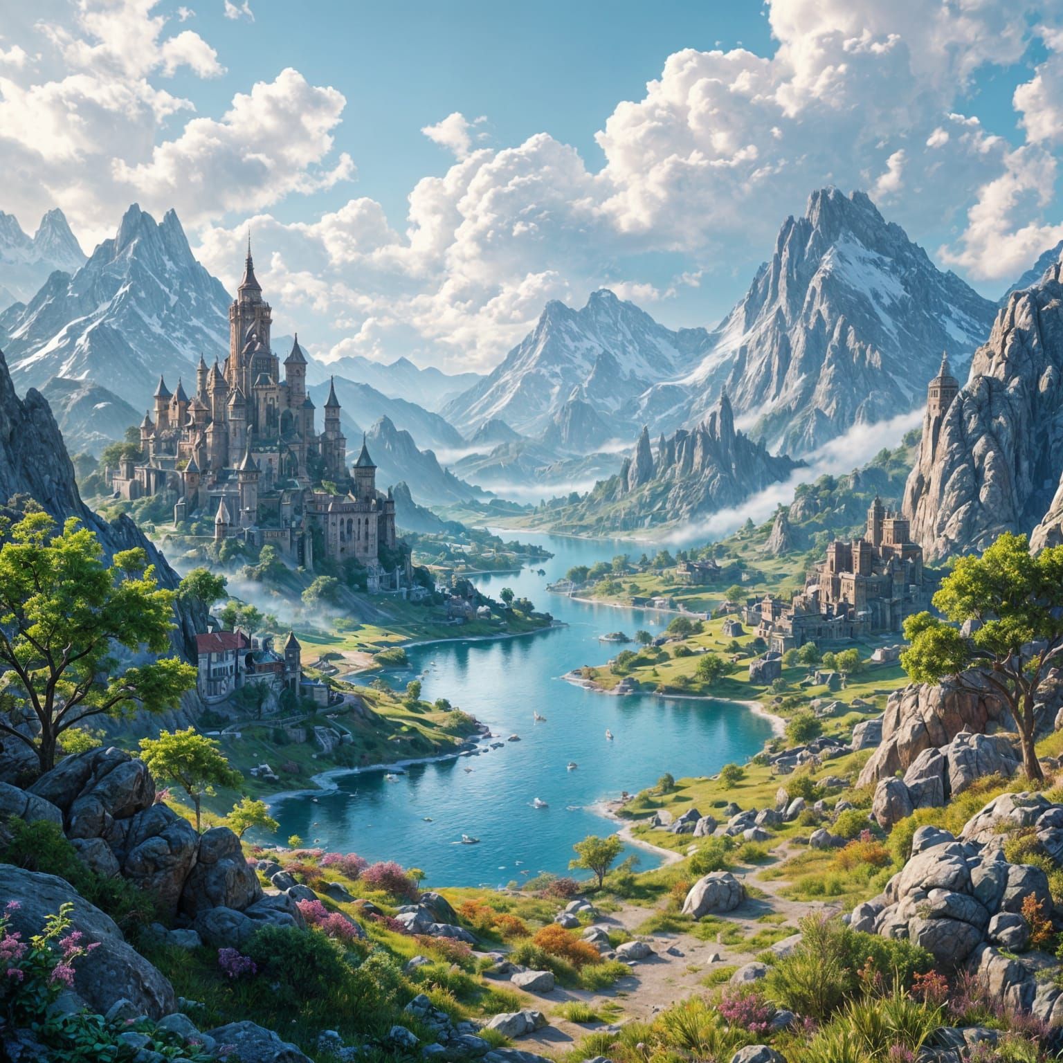 Fantastical Landscape with Deep Colors