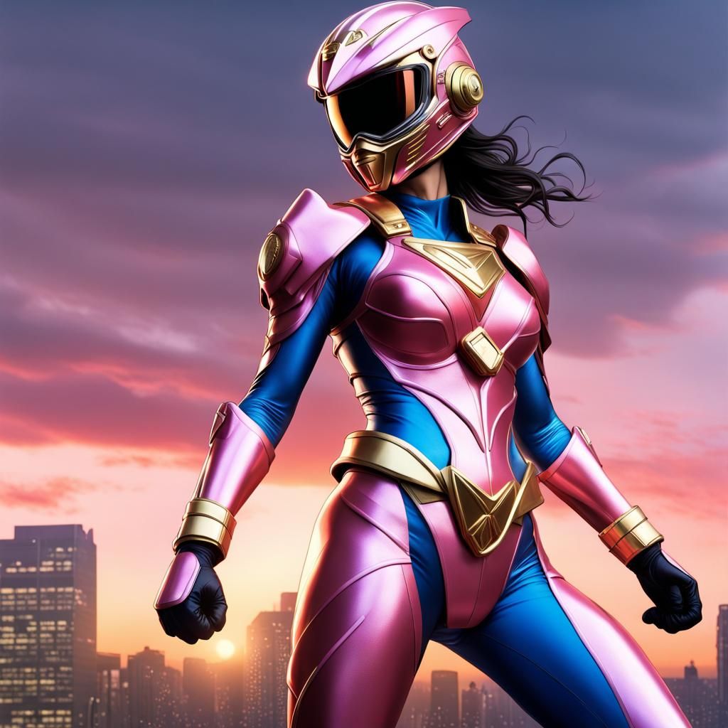 Feminine Guardian: Japanese-Inspired Super Hero in 8k