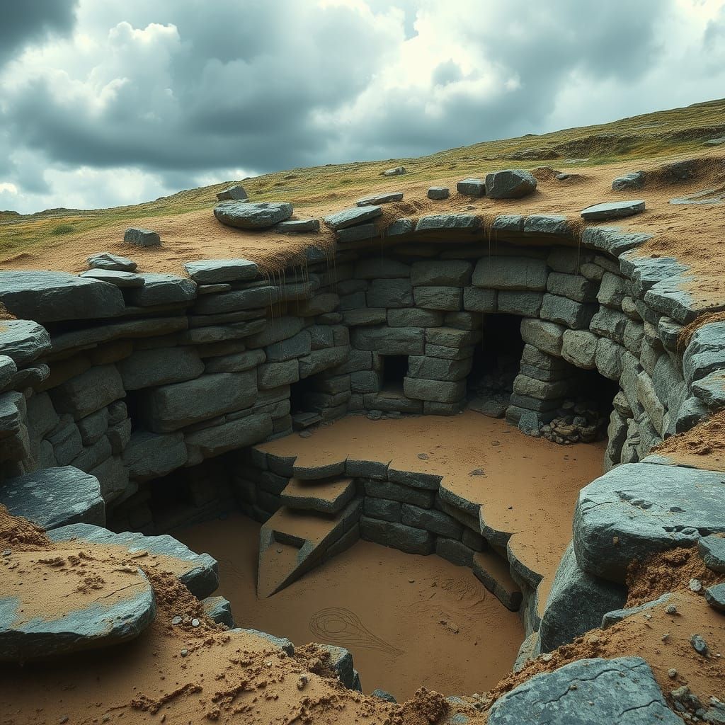 Ancient Village Revealed Under Sand Dune in Realistic Matte ...