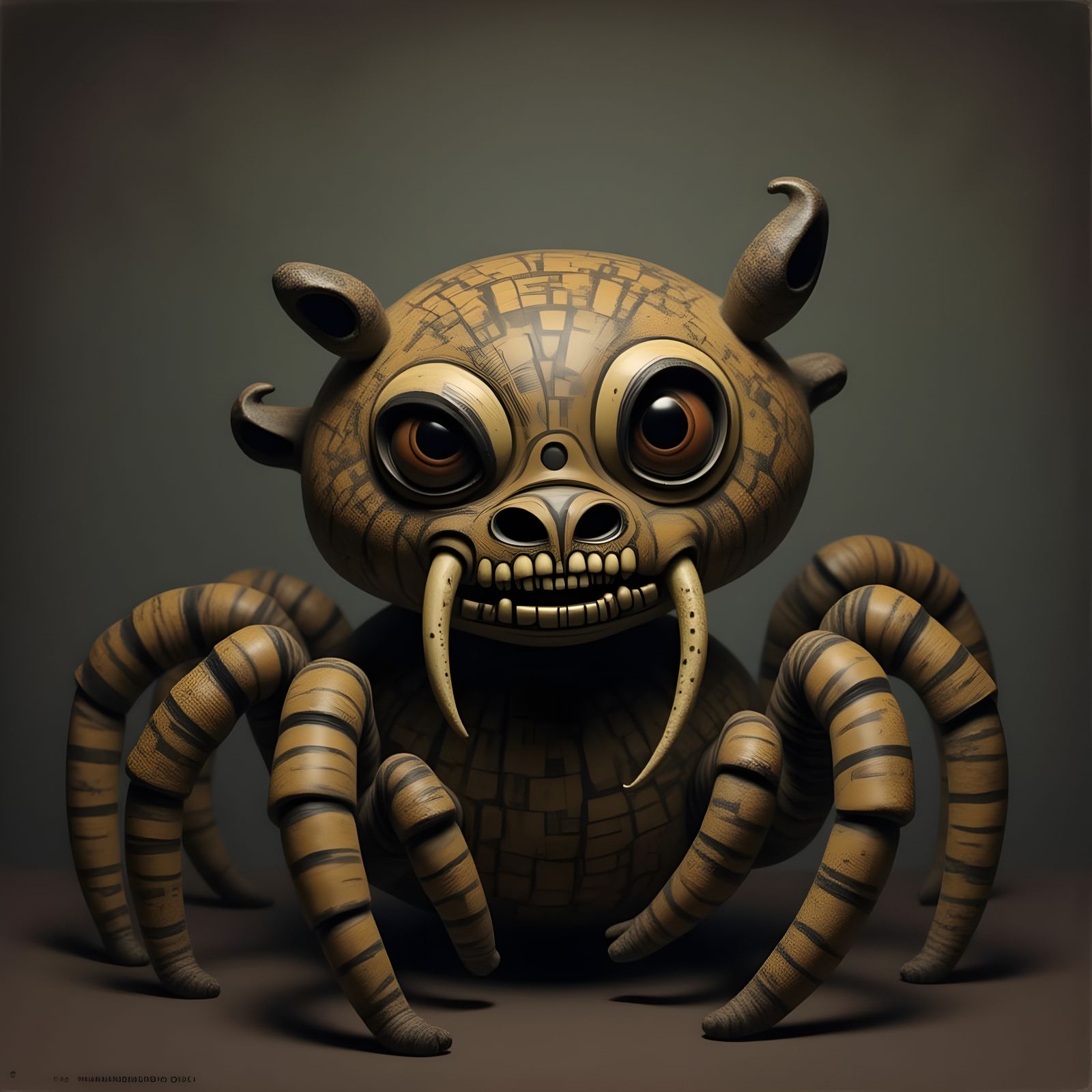 Surreal Tarantula Head in Pop Art Style