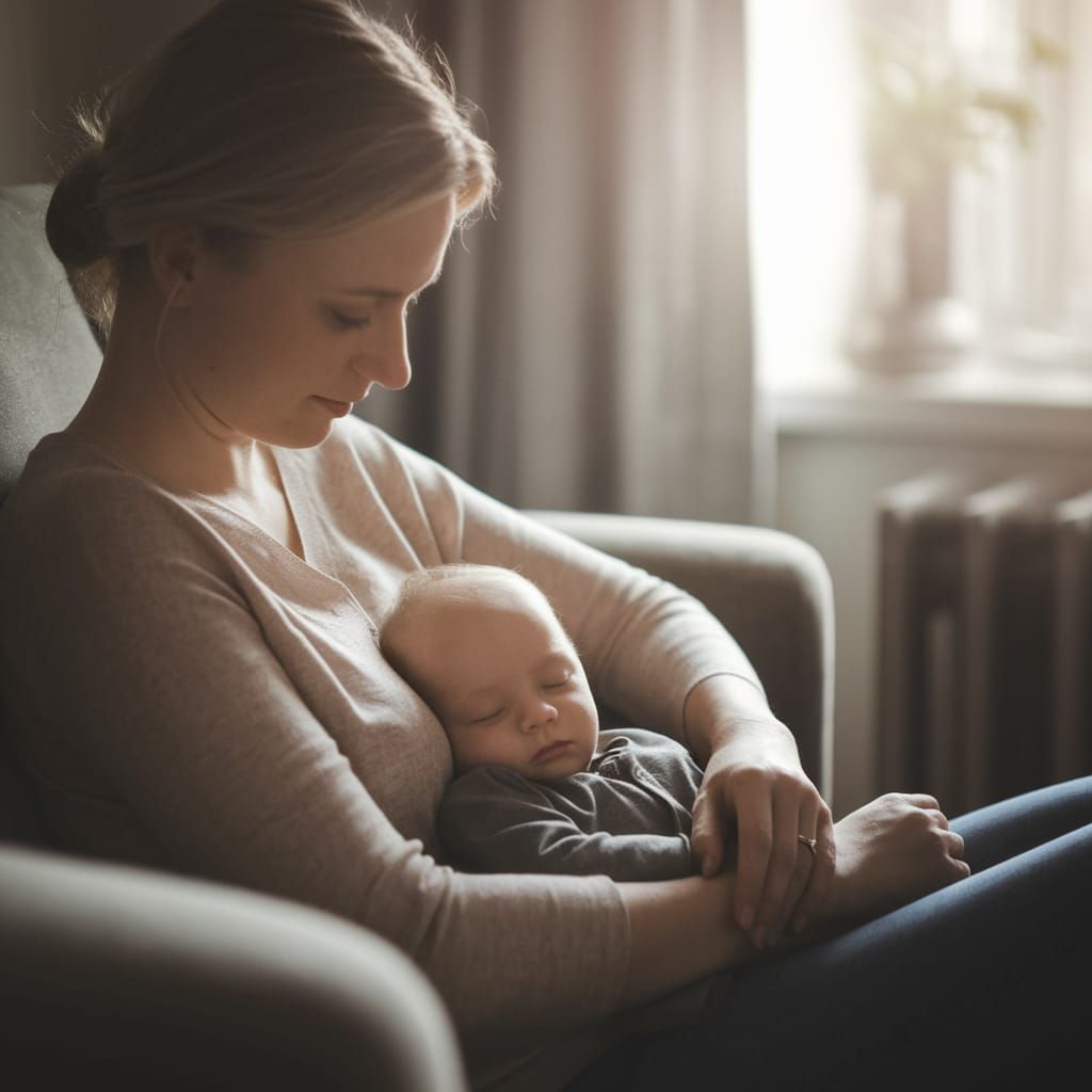 Mother and Son in Cozy Warmth