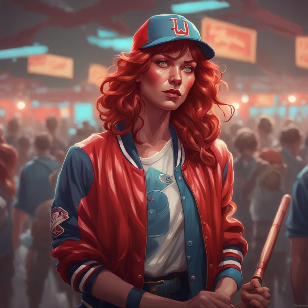 1980s Woman Portrait in Digital Art Style
