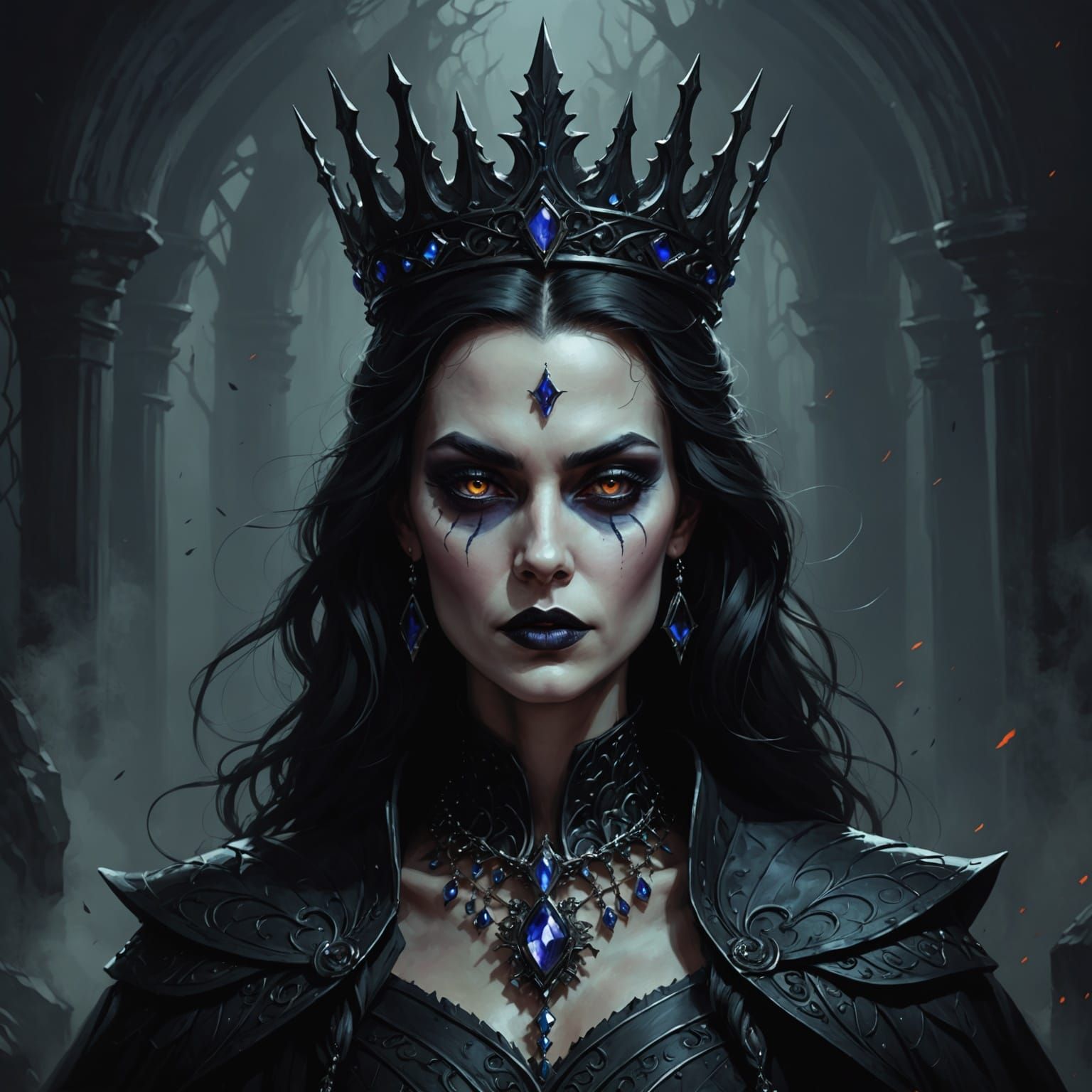 Dark Queen in Gothic Splendor