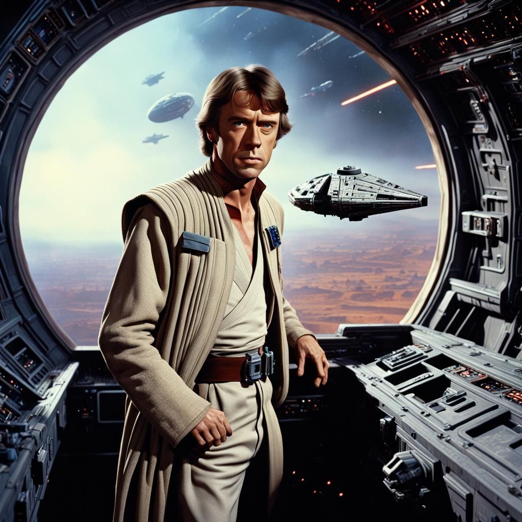 James Stewart as Luke Skywalker: Digital Matte Painting