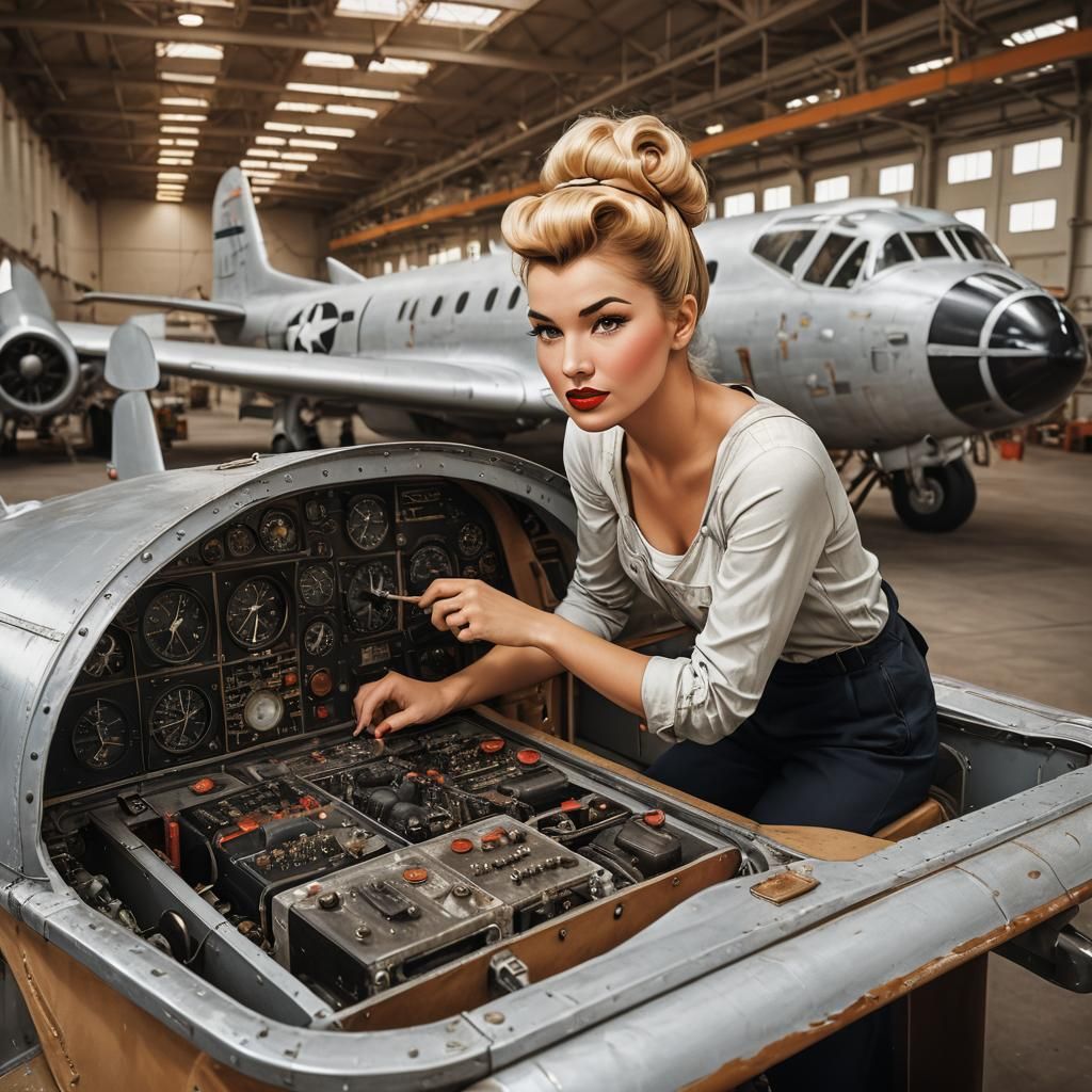 Classic Pin-Up Girl Poses by Jet Bomber