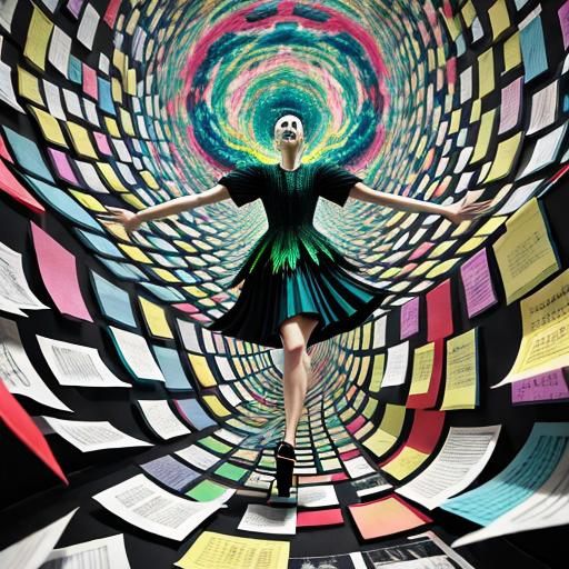 Psychedelic Rain of Words in a Surreal Universe