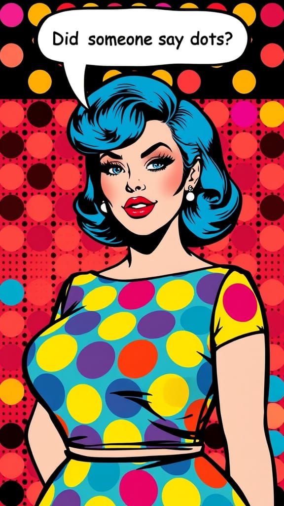 Pop Art Portrait in Comic-Book Style