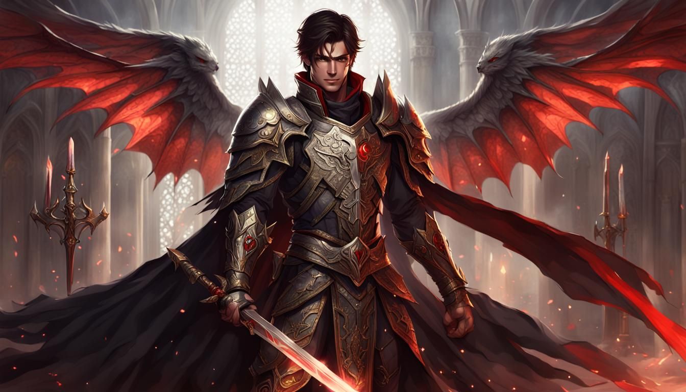 Ethereal Paladin Radiates Charisma in Dark Armor