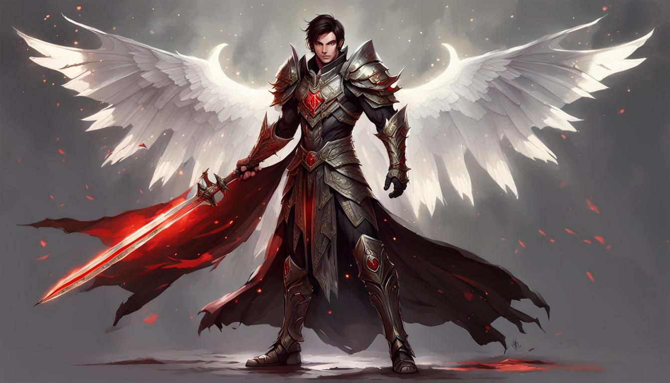 Charismatic Aasimar Paladin in Radiant Armor