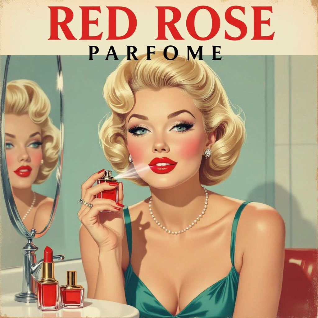 1950s Style Ad for Red Rose Perfume