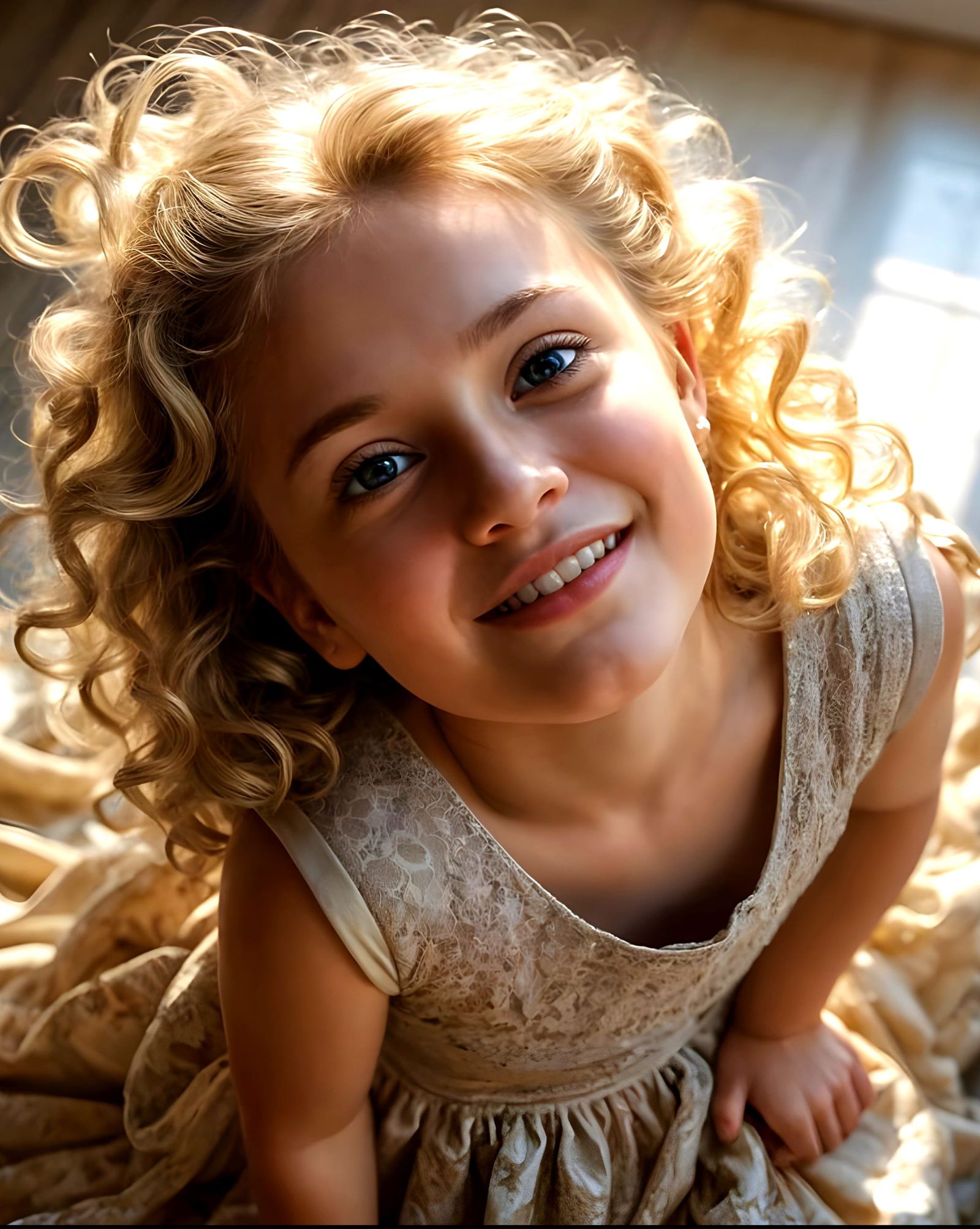 Enchanting Photorealistic Portrait of a Little Girl in Whims...