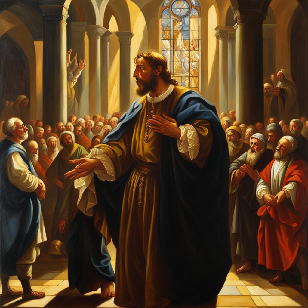 A Baroque Masterpiece: A Pharisee and a Publican in Golden L...