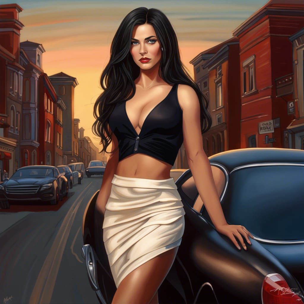 Beautiful Woman in Comic Book Art Style