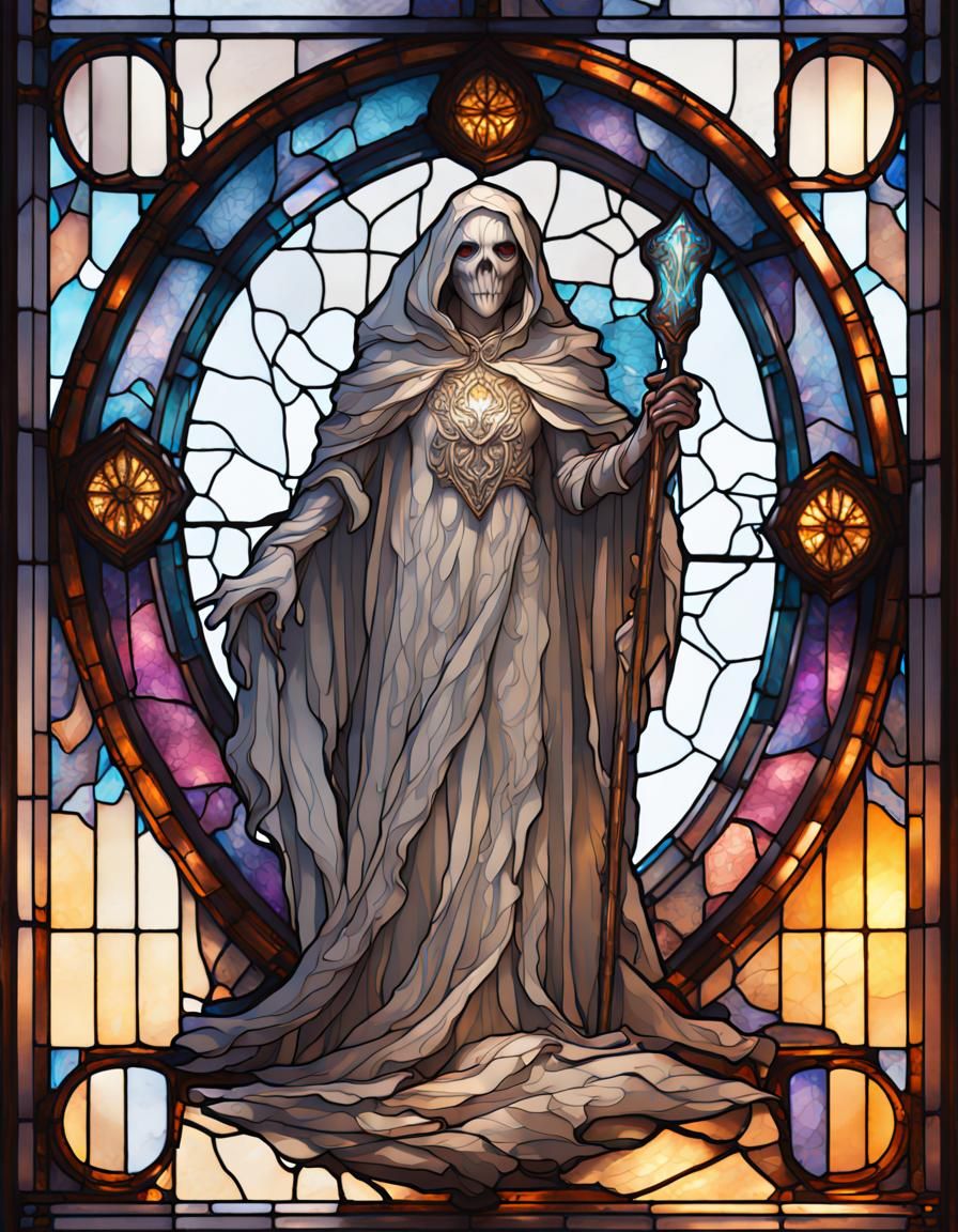 Ghost in Stained Glass Fantasy Concept Art