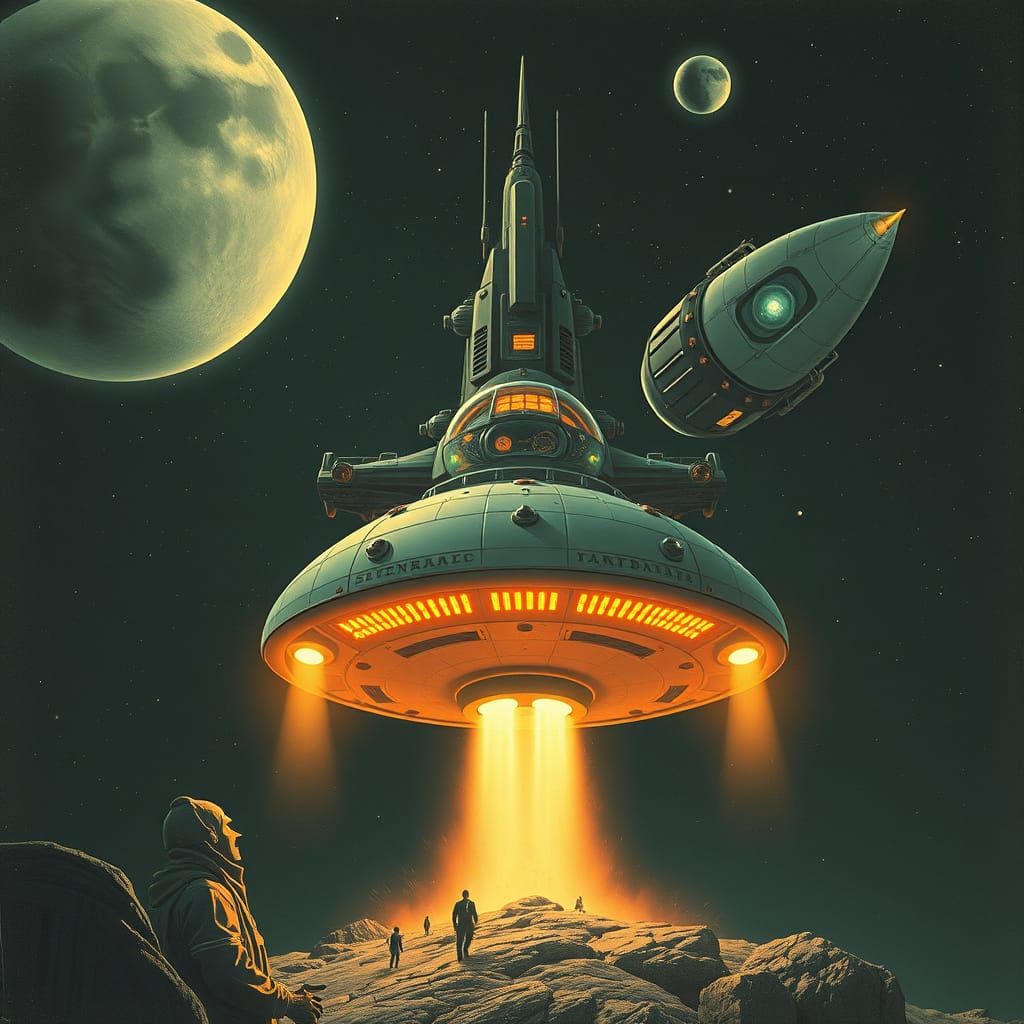 Retrofuturistic U.F.O. from a Bygone Era