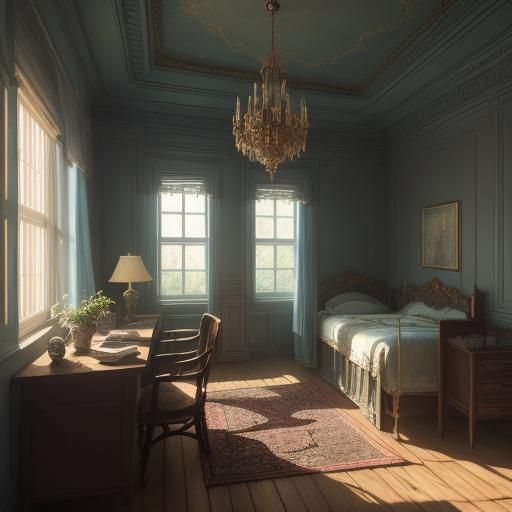 Dreamy Pastel Children's Bedroom in Fantasy Style