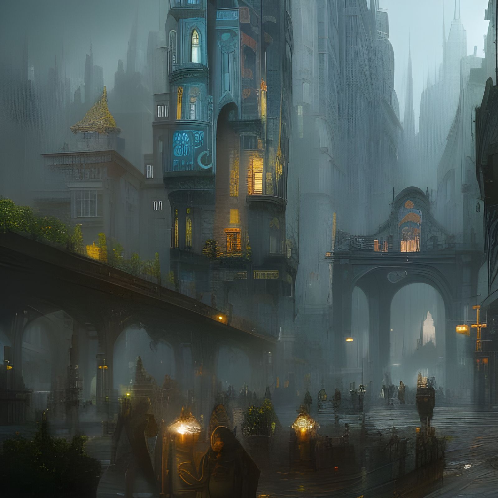 Fantastical Walking City Concept Art