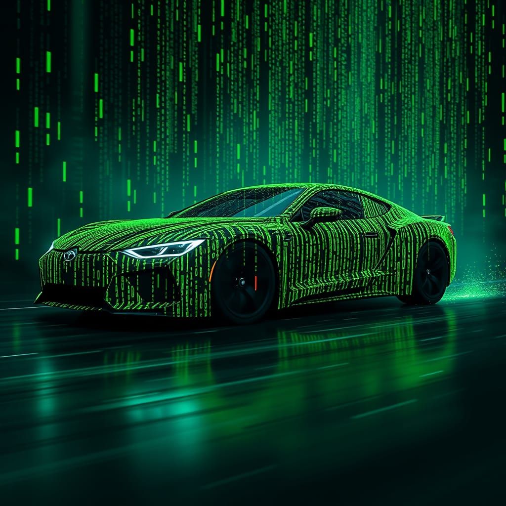Matrix Car Formed from Digital Code