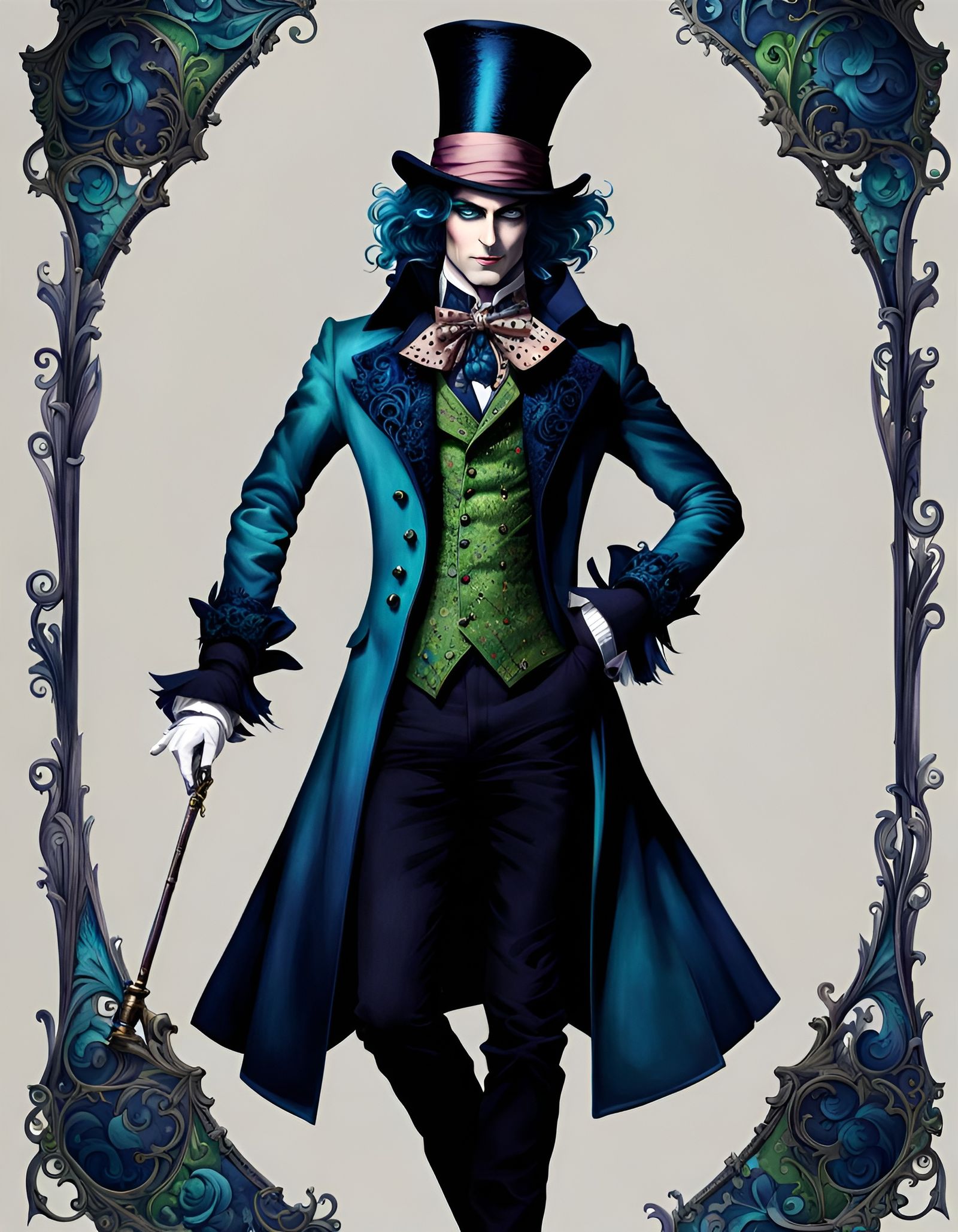 Alice in Wonderland's Gothic Style Dapper Mad Hatter