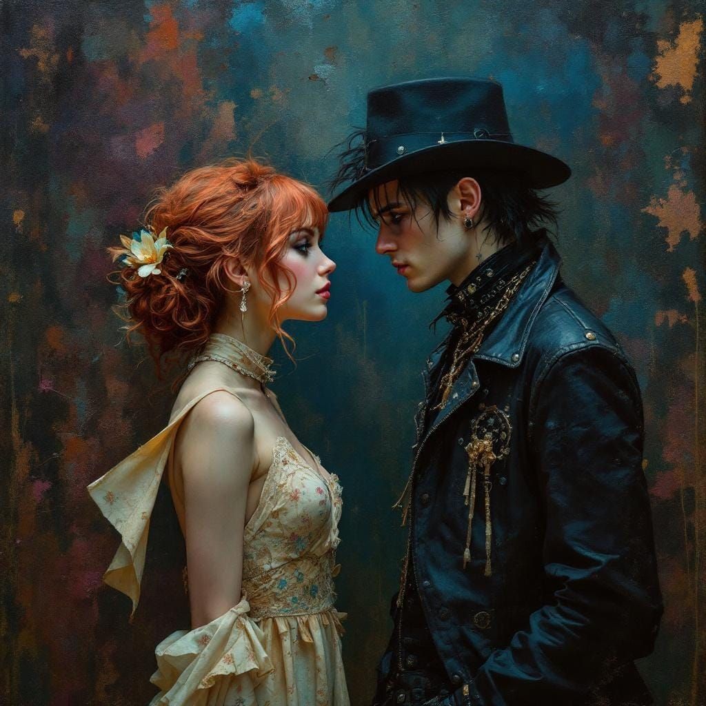 Punk Rocker in Art Nouveau Style