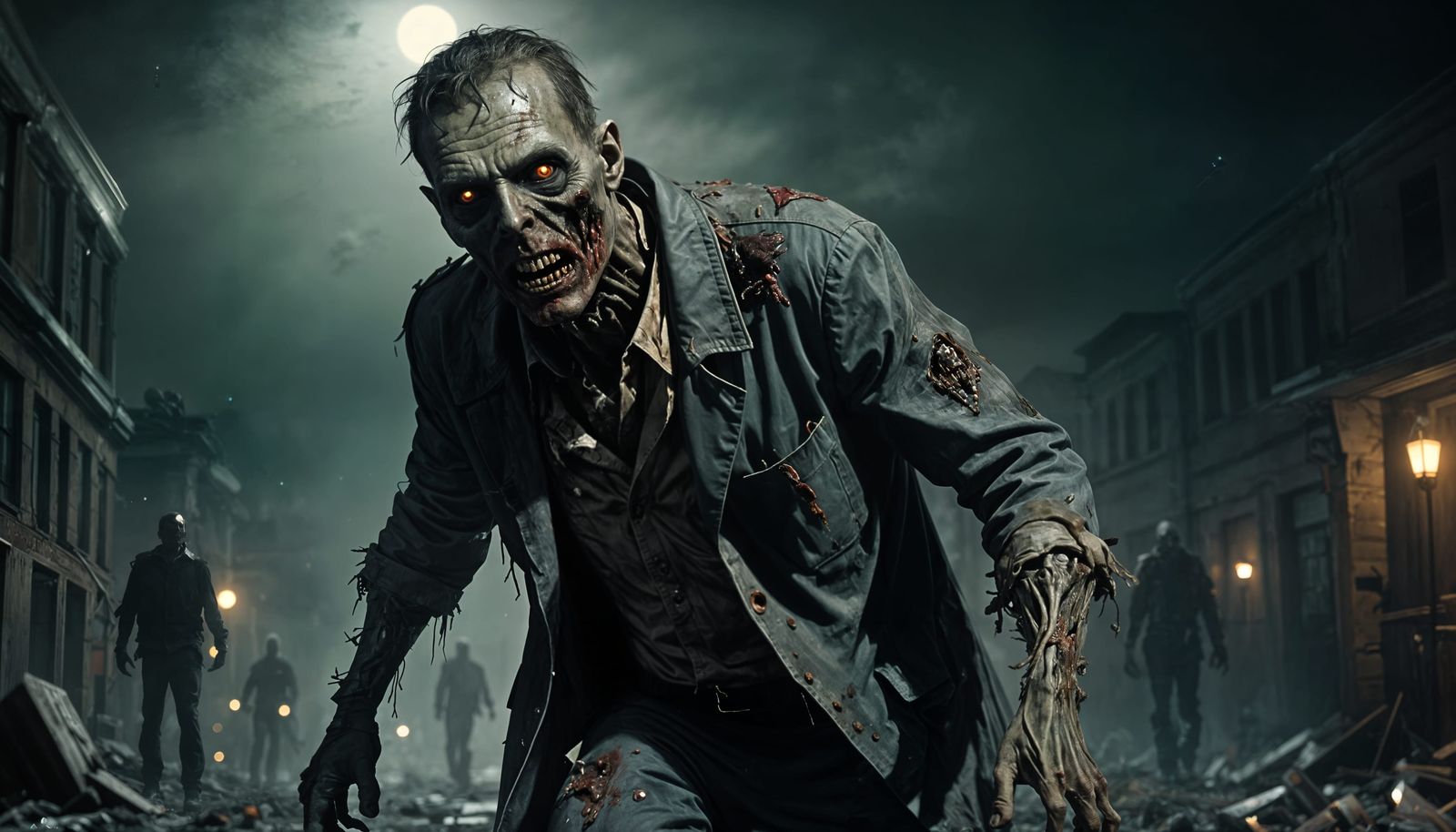 High Definition Zombie Man with Horror Elements