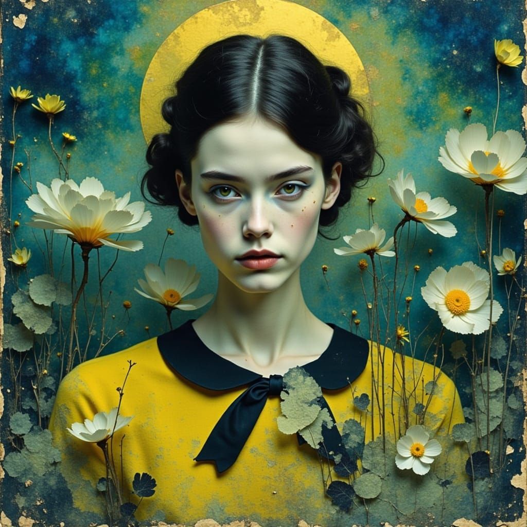 Ethereal Dreamgirl Awakens in Futuristic Landscape