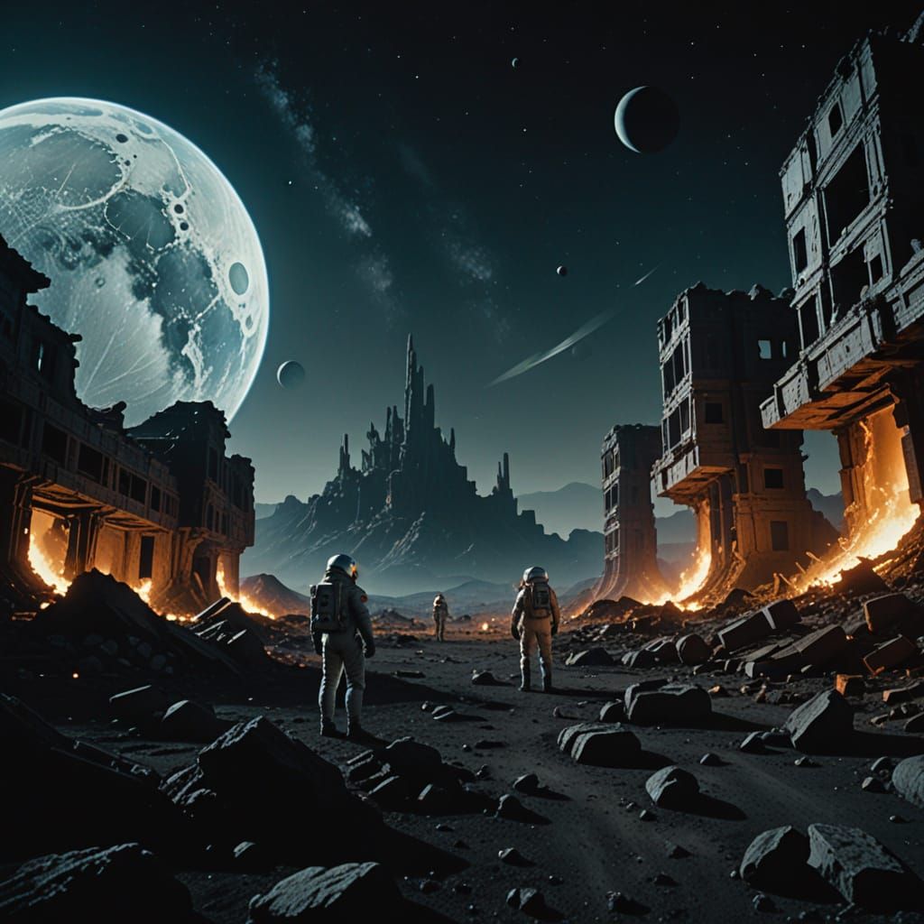 Astronauts on Barren Worlds Explore Ancient Alien Ruins