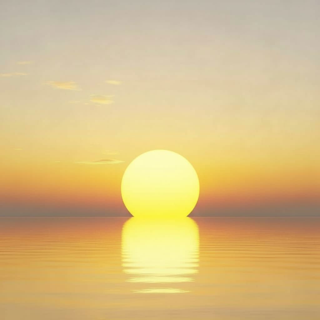 Minimalist Yellow Golden Sunrise