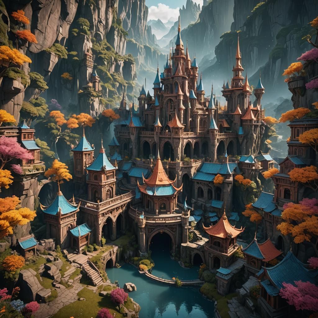 Fantastical Matte Painting in Deep Color