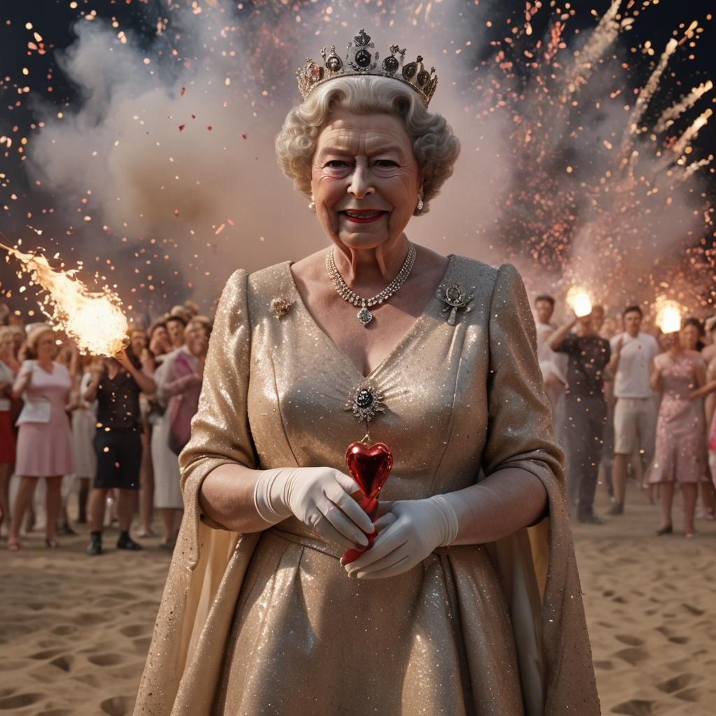 Queen Elizabeth as Sandy in CGI Portrait