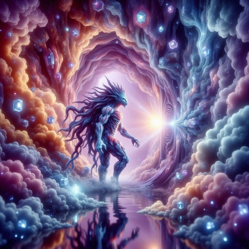 Crystalline Metallic Structures in Surreal Style