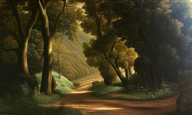 Winery Landscape in Baroque Still Life Style