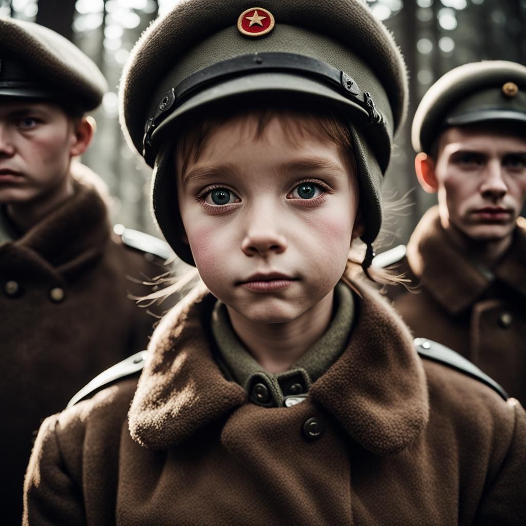 Masha and the bear soviet soldiers with ushanka in the second world War