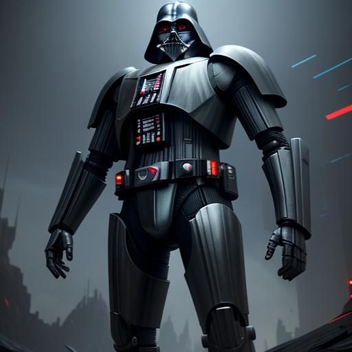 Darth Vader with Intricate Mech Details in 8K