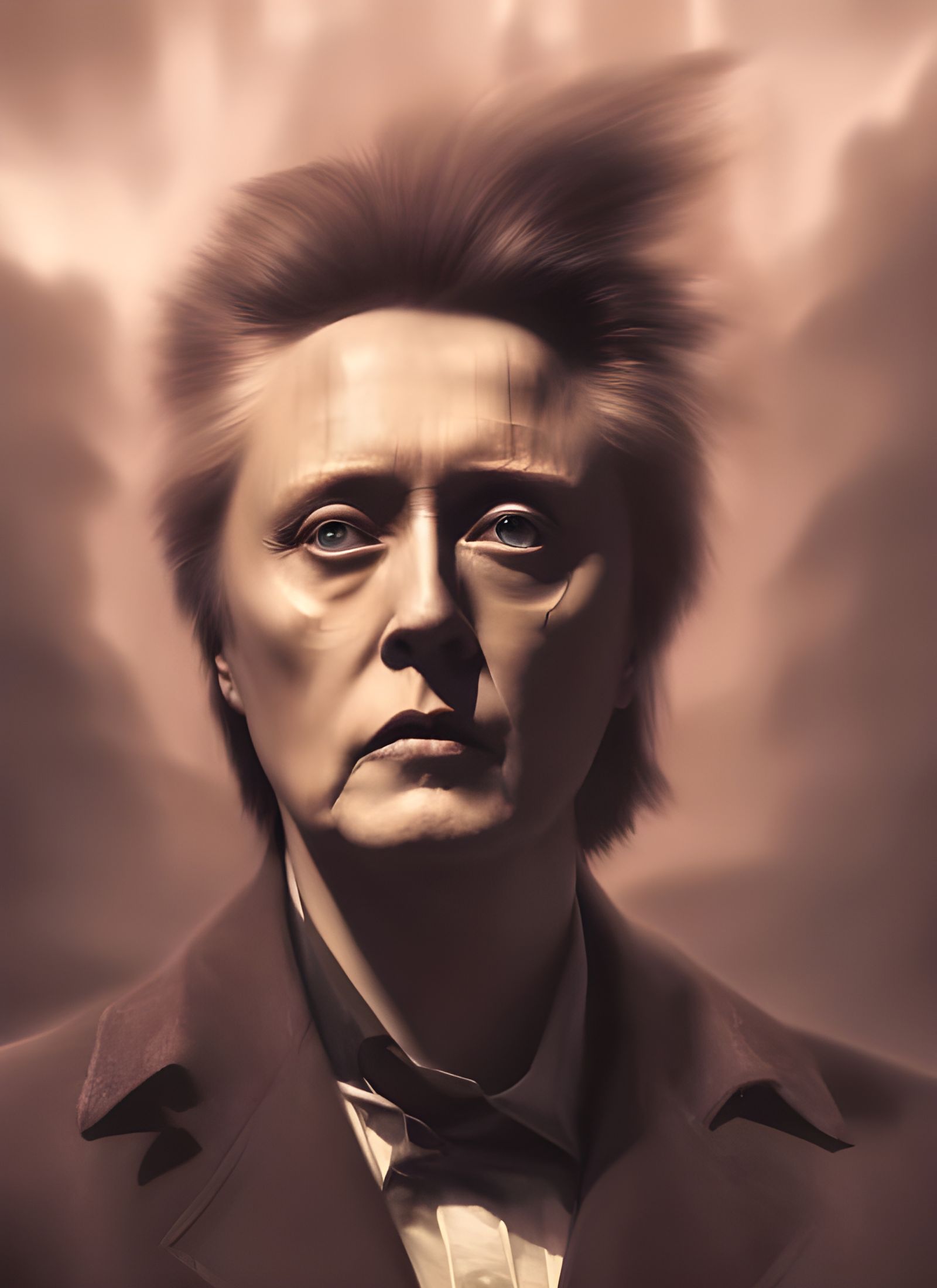 Christopher Walken Portrait in Watercolor Style