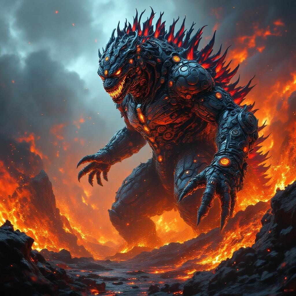 Biomechanical Kongzilla Emerges in Hyperrealistic Style