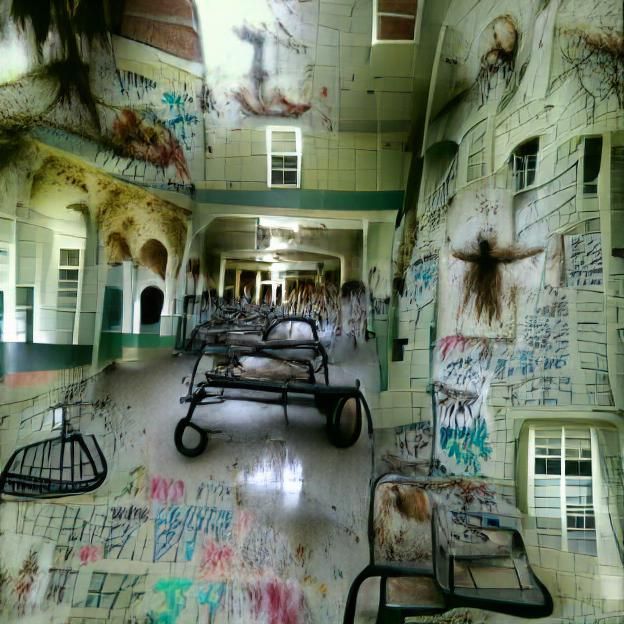 AI Generated Image of an Insane Asylum