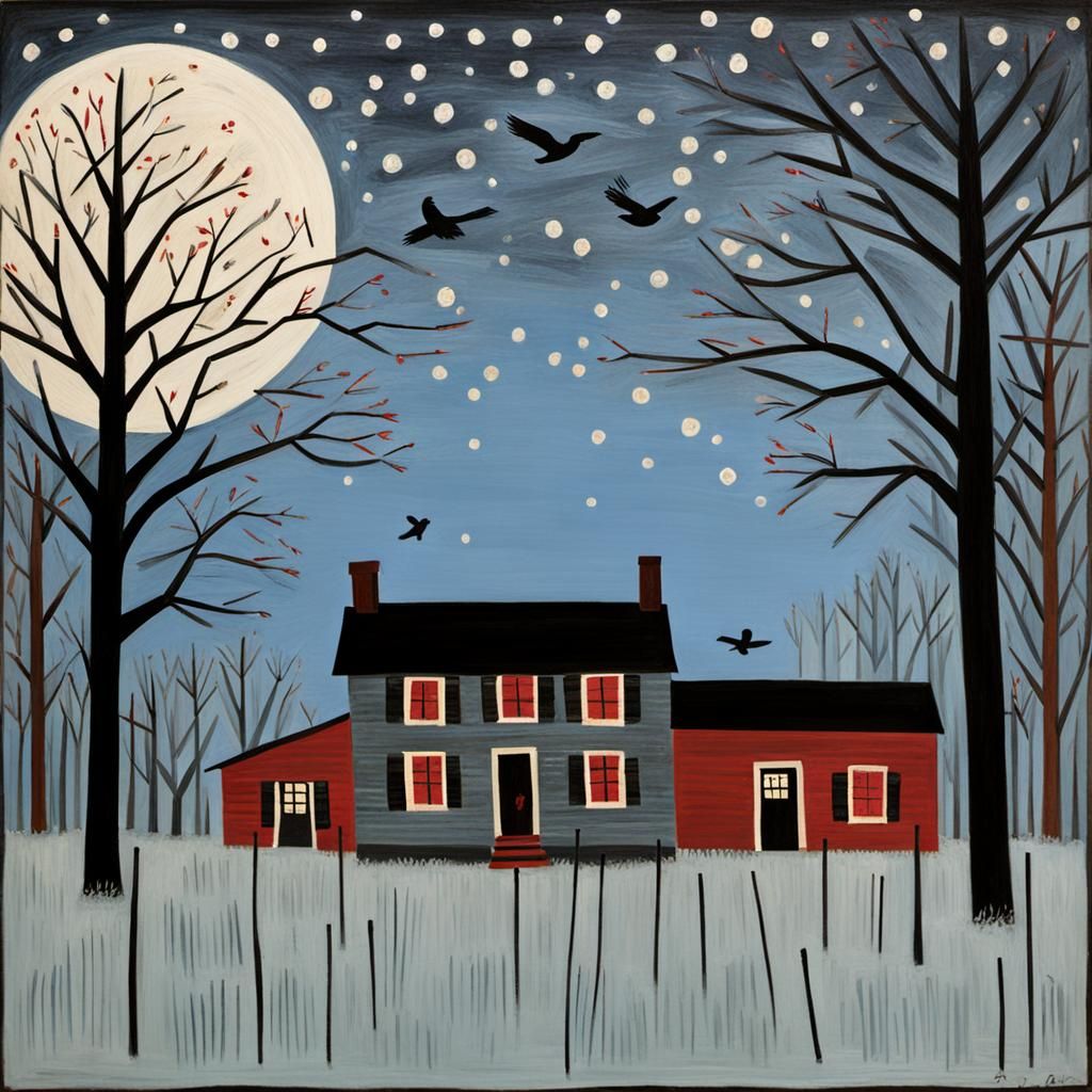 Naive Art Painting in Pippin's Style