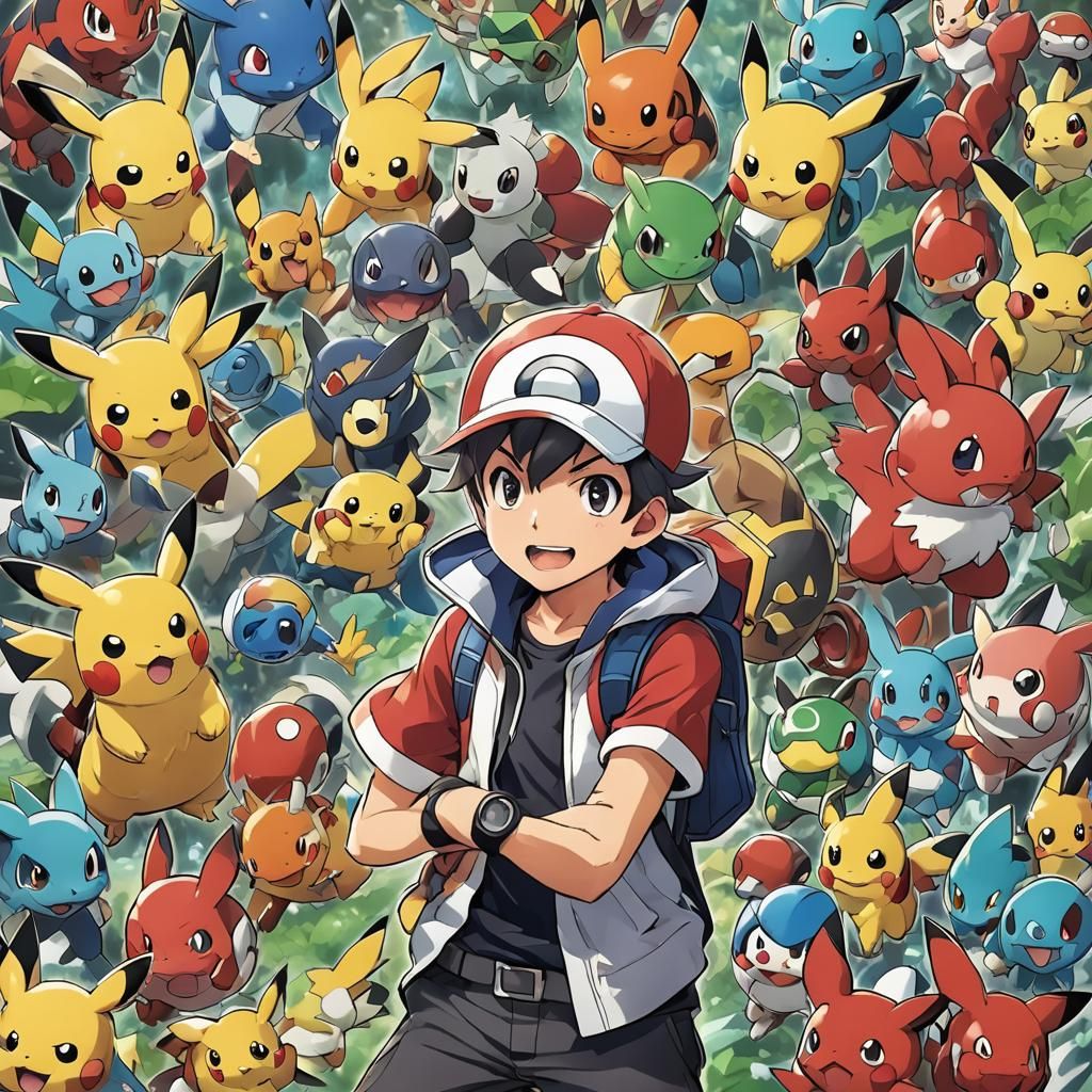 Anime Style Pokémon Trainers Manga Art