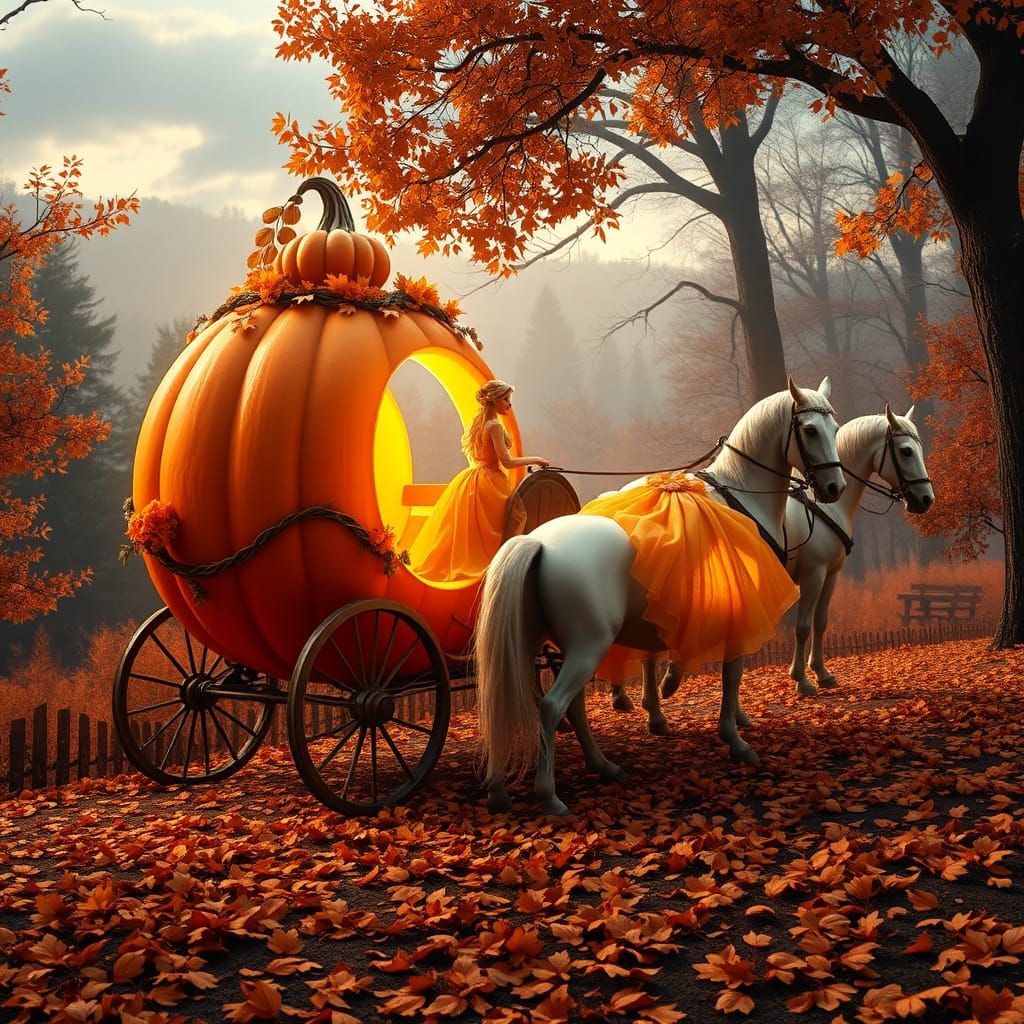 Cinderella's Autumn Pumpkin Carriage Ride