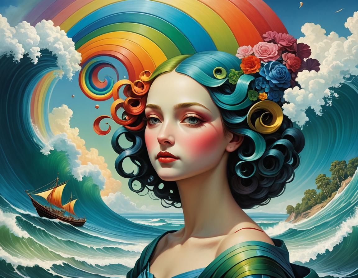 Rainbow Fractals in Arcanepunk Style