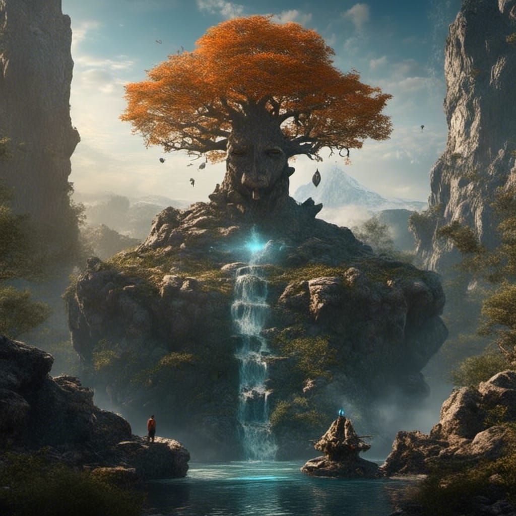 Yggdrasil and Anubis Connecting the Nine Realms