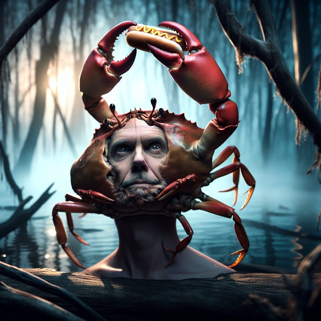 Horrific Crab-Man Disgusted by Hotdogs