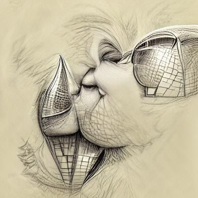 A Non-fungible kiss from a billionaire Ape