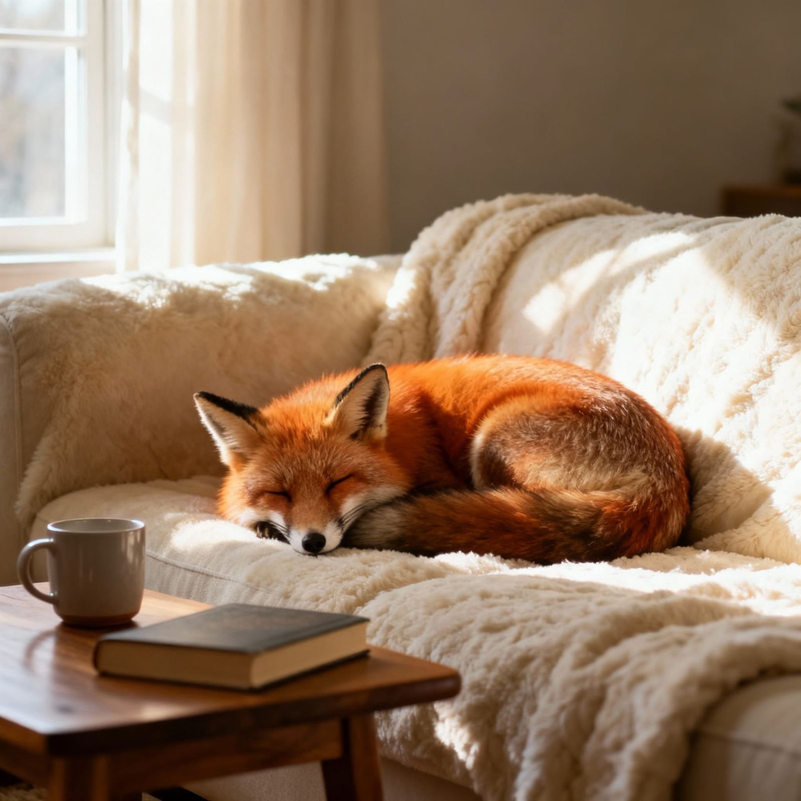 Fox Relaxing Indoors