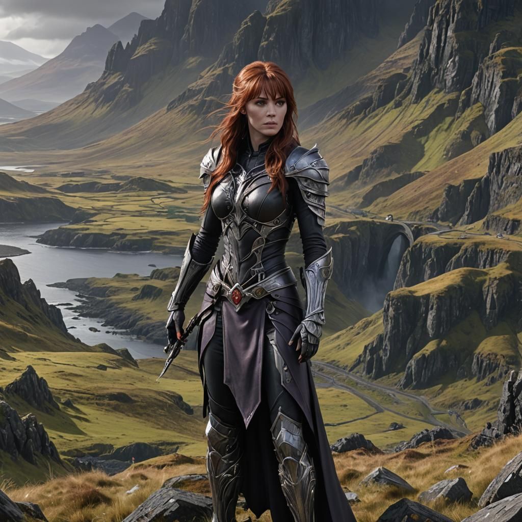 Scathach of Skye with Witchblade: Matte Painting