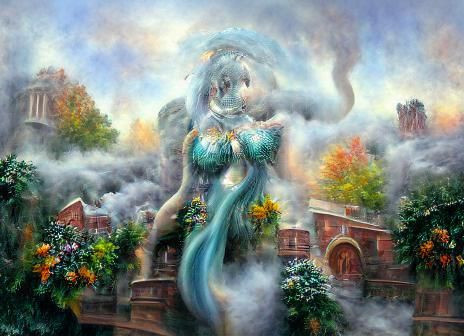 Ethereal Goddess of the Elements in Fantasy Art