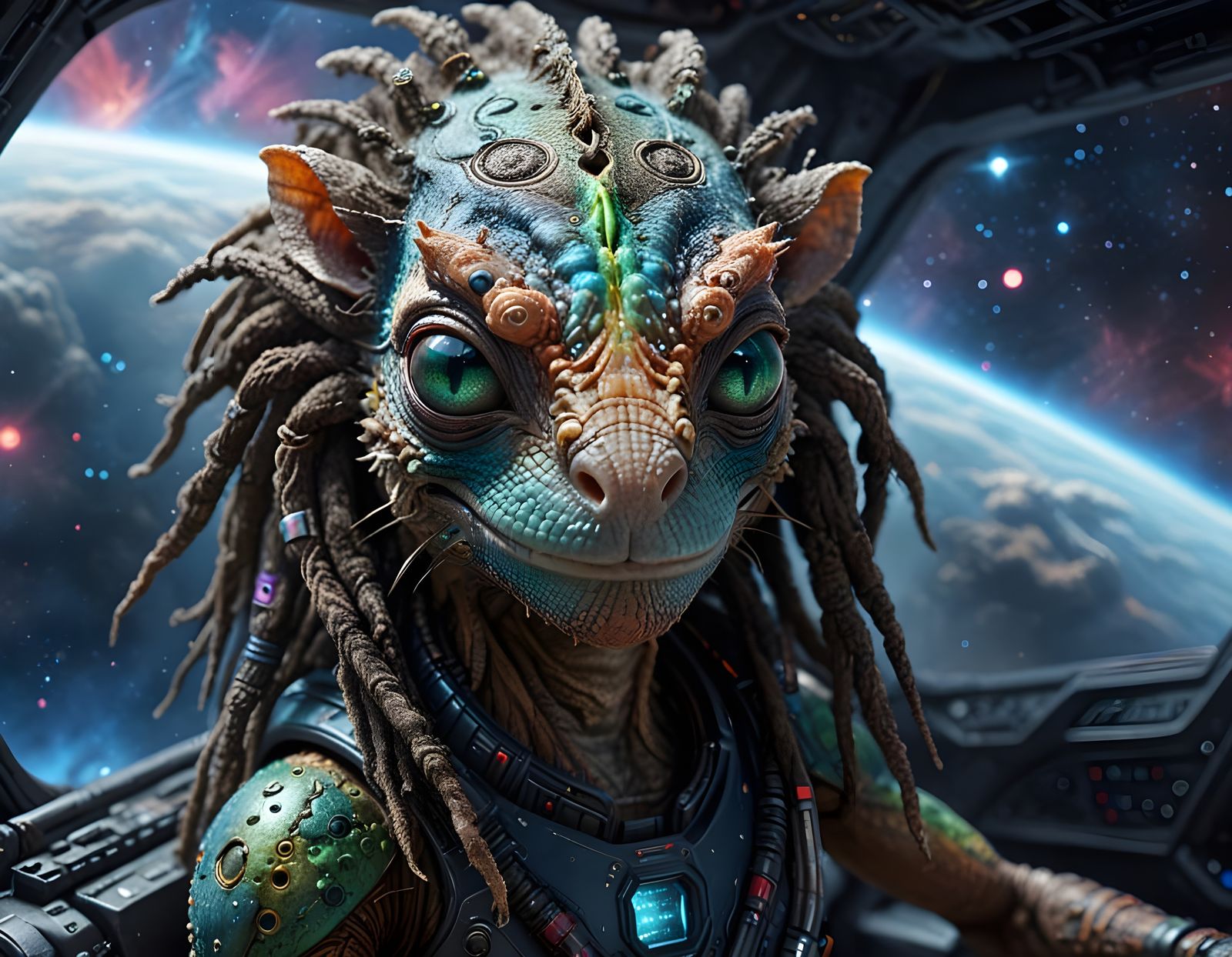 Cybernetic Starpilot in a Nebula Vortex